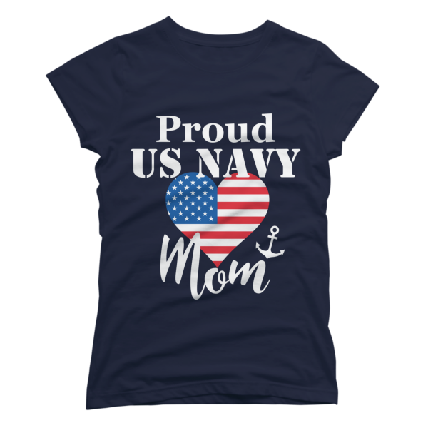 navy mom t shirt